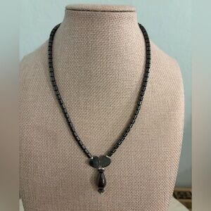 Hematite Heart Necklace